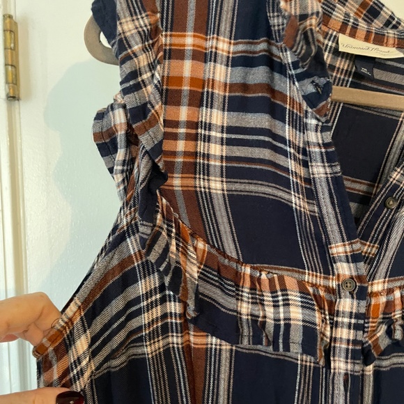 COPY - Women's Plaid Sleeveless Ruffle Midi Dress - Universal Thread™ XXL - Picture 5 of 15